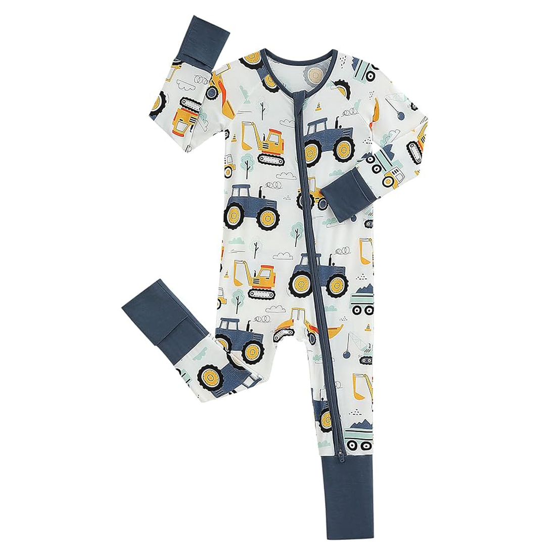 Zip Romper Pajamas Excavators