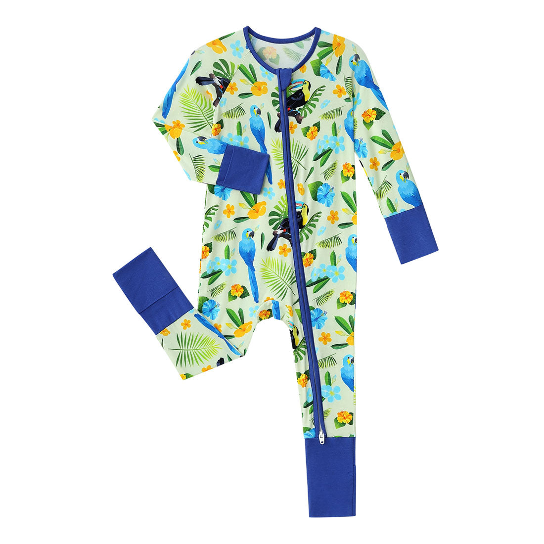 Zip Romper Pajamas Tropical