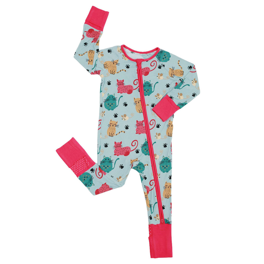 Zip Romper Pajamas Cats