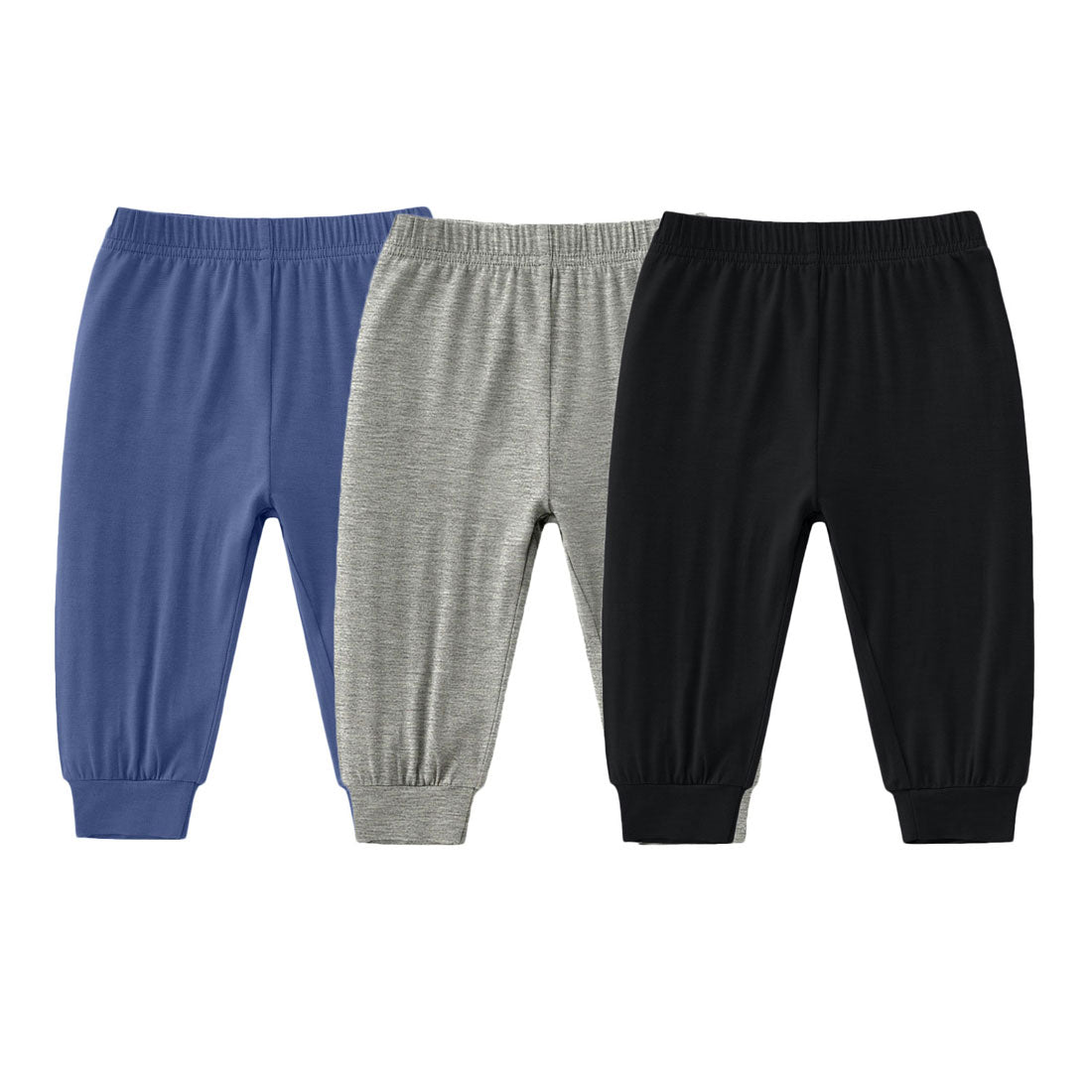 Baby Boys Girls Harem Pant Black+Navy+Heather Grey