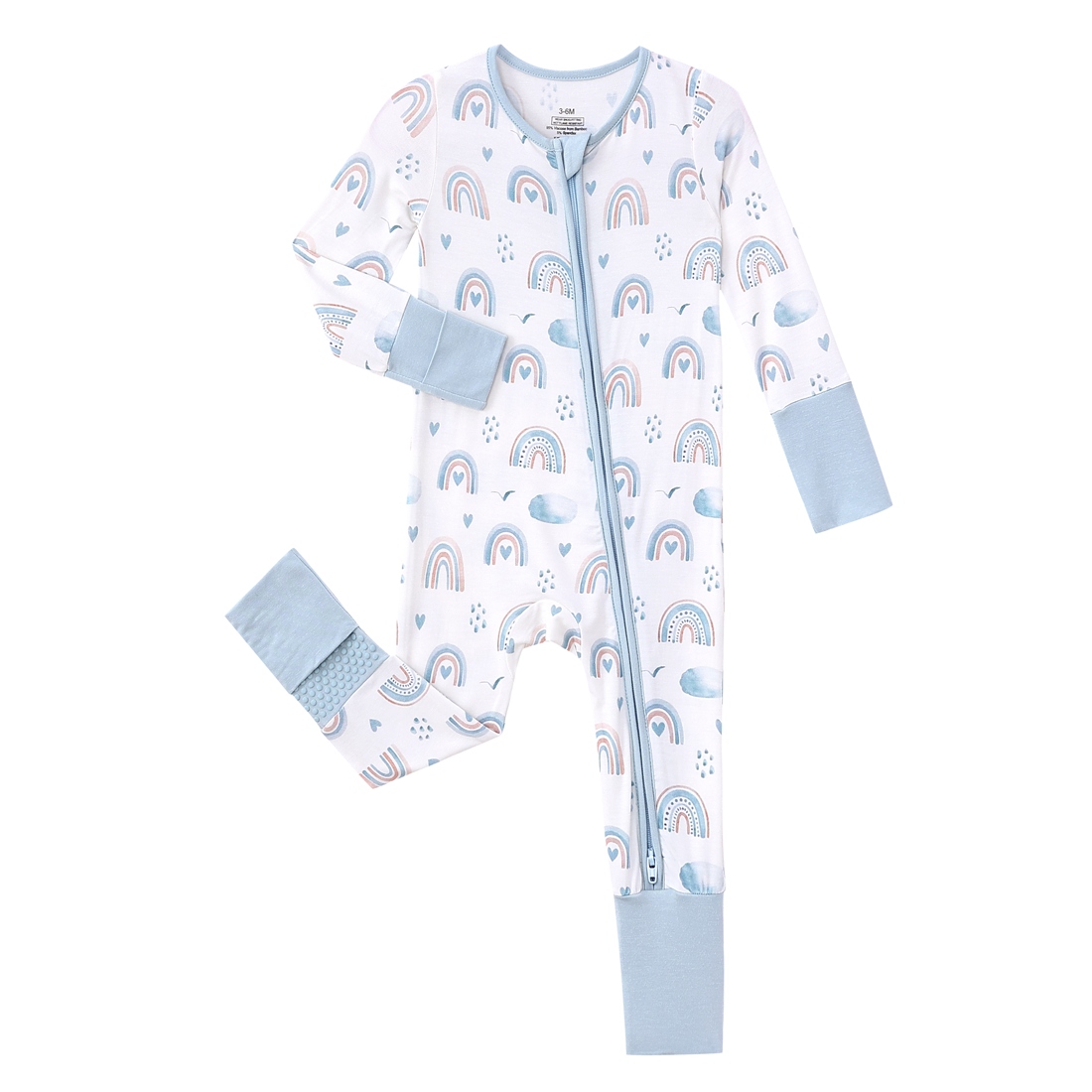 Zip Romper Pajamas Rainbow