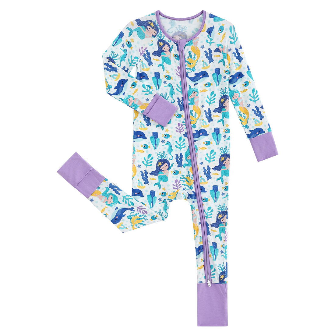 Zip Romper Pajamas Mermaids