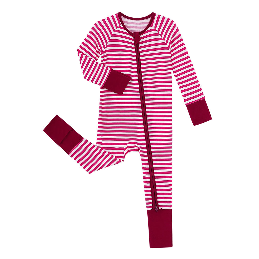 Zip Romper Pajamas Hot Pink