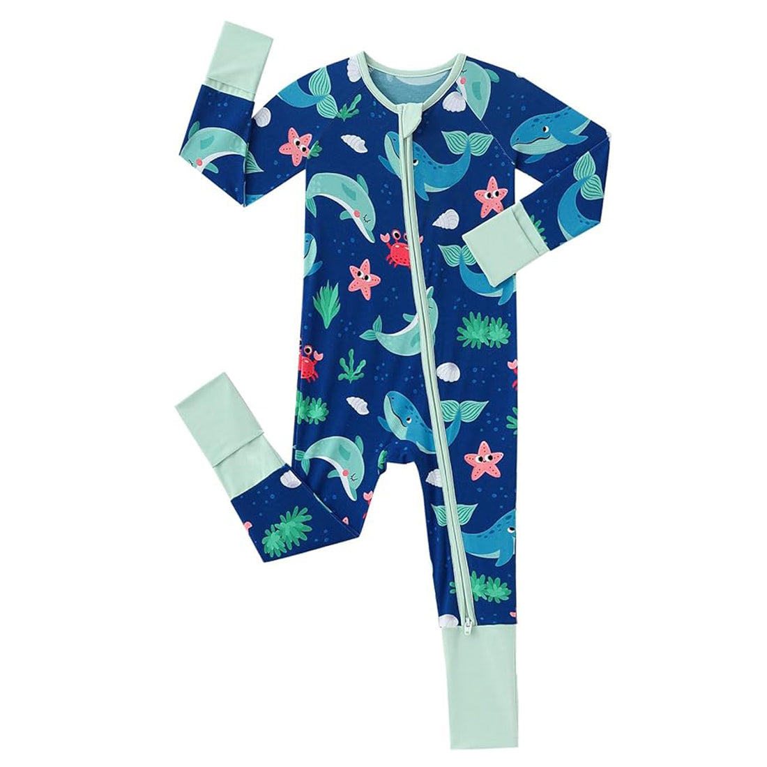Zip Romper Pajamas Sea Creatures