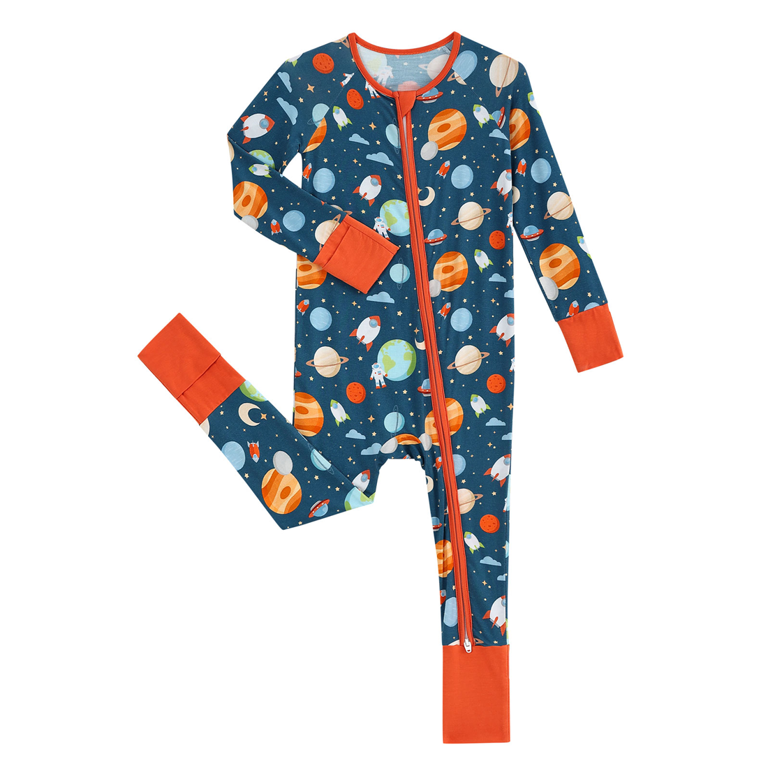 Zip Romper Pajamas Space