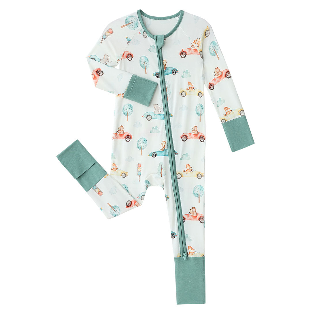 Zip Romper Pajamas Car
