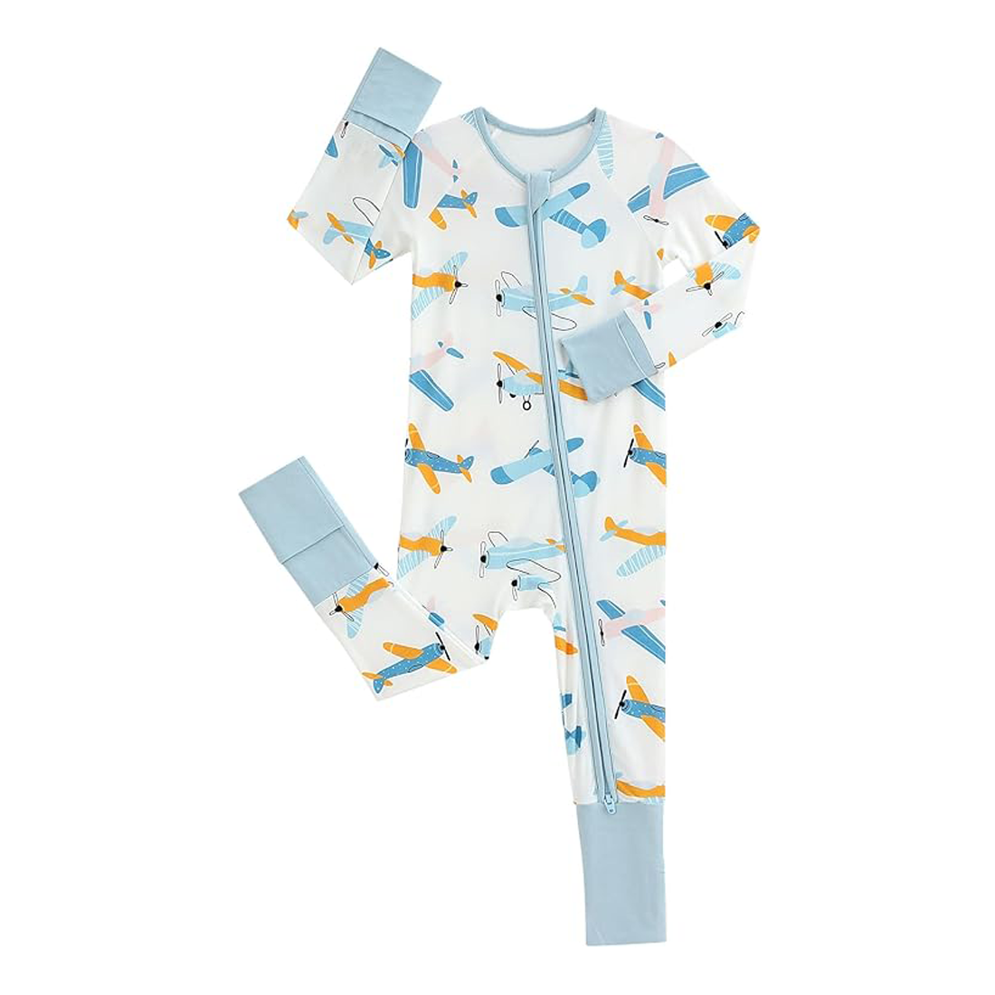 Zip Romper Pajamas Plane
