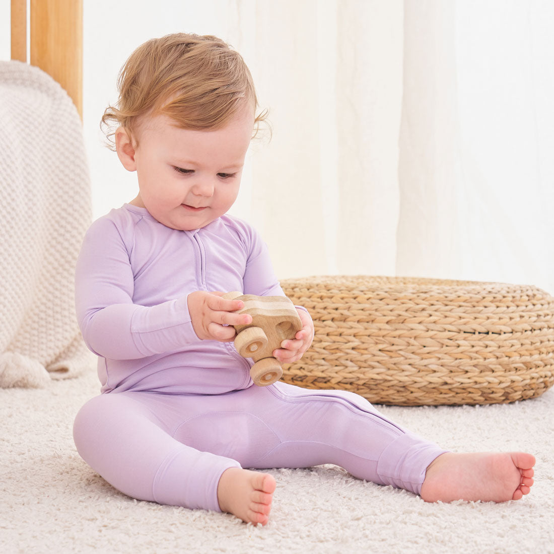 Zip Romper Pajamas Lilac