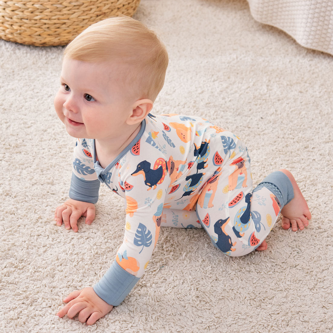 Zip Romper Pajamas Dogs