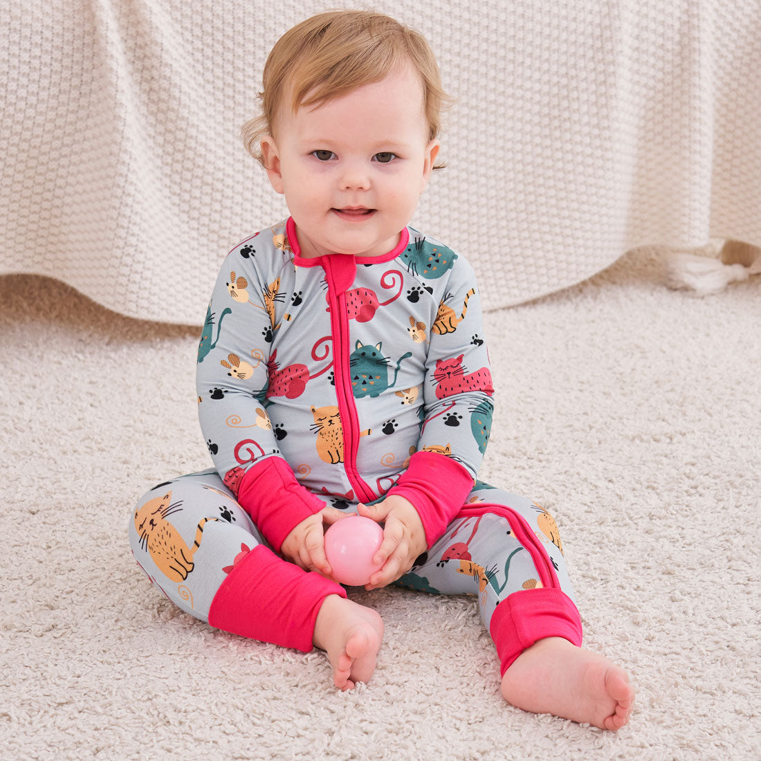 Zip Romper Pajamas Cats