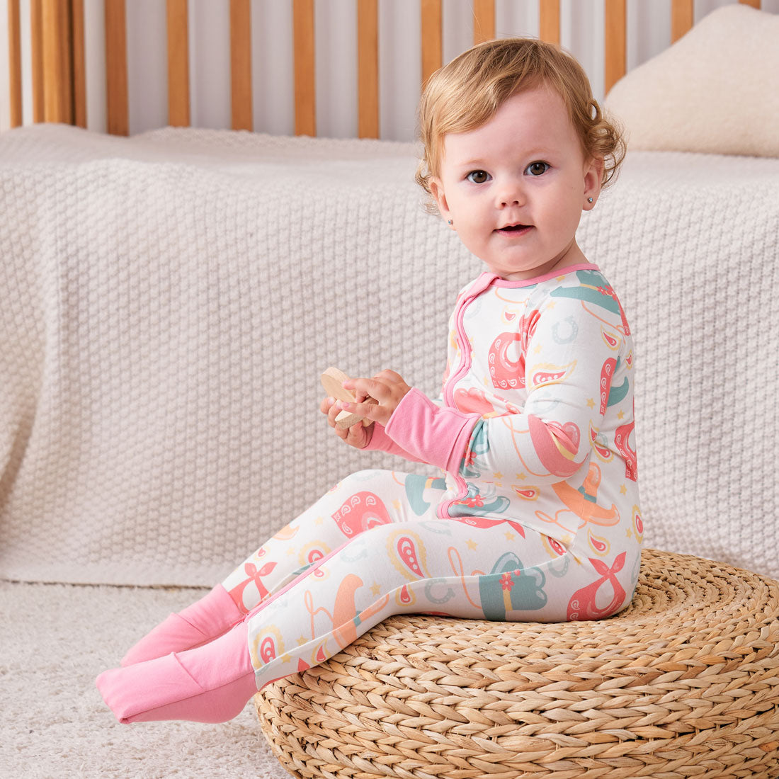 Zip Romper Pajamas Cowgirl