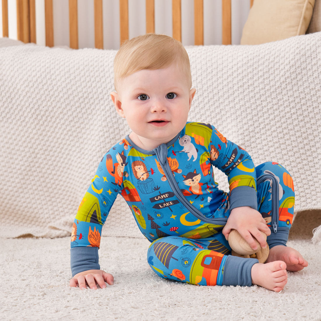 Zip Romper Pajamas Camp