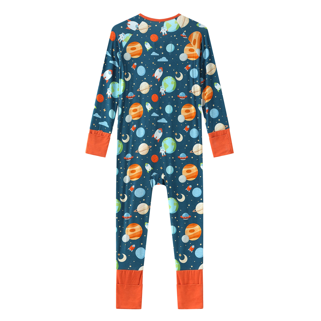 Zip Romper Pajamas Space