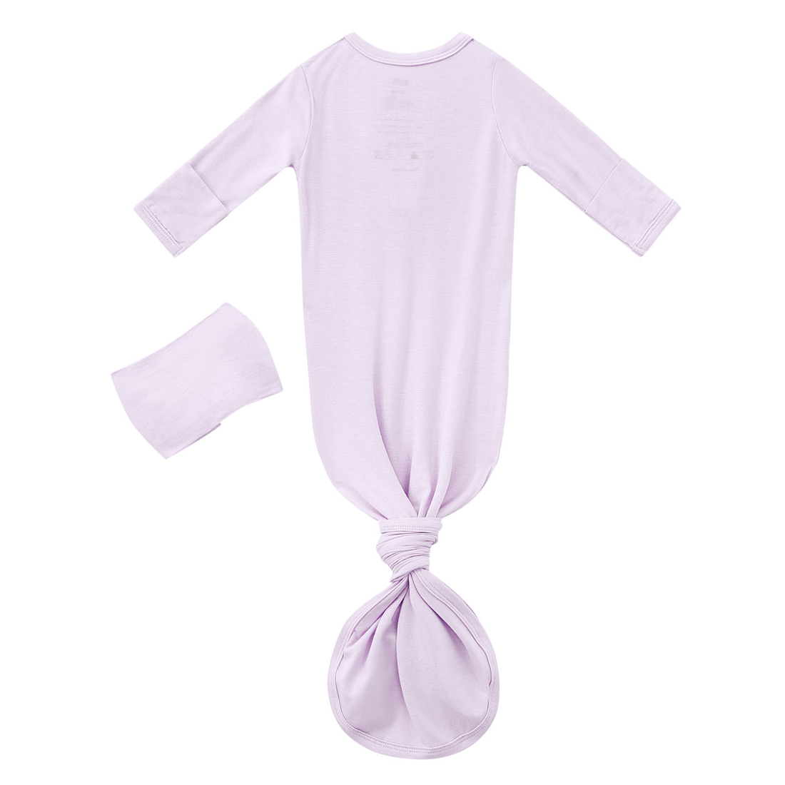 Bamboo Newborn Baby Knotted Gown and Headband Set Lilac