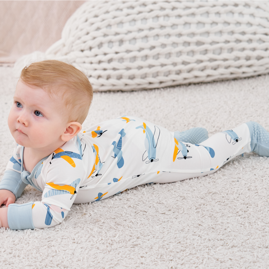 Zip Romper Pajamas Plane