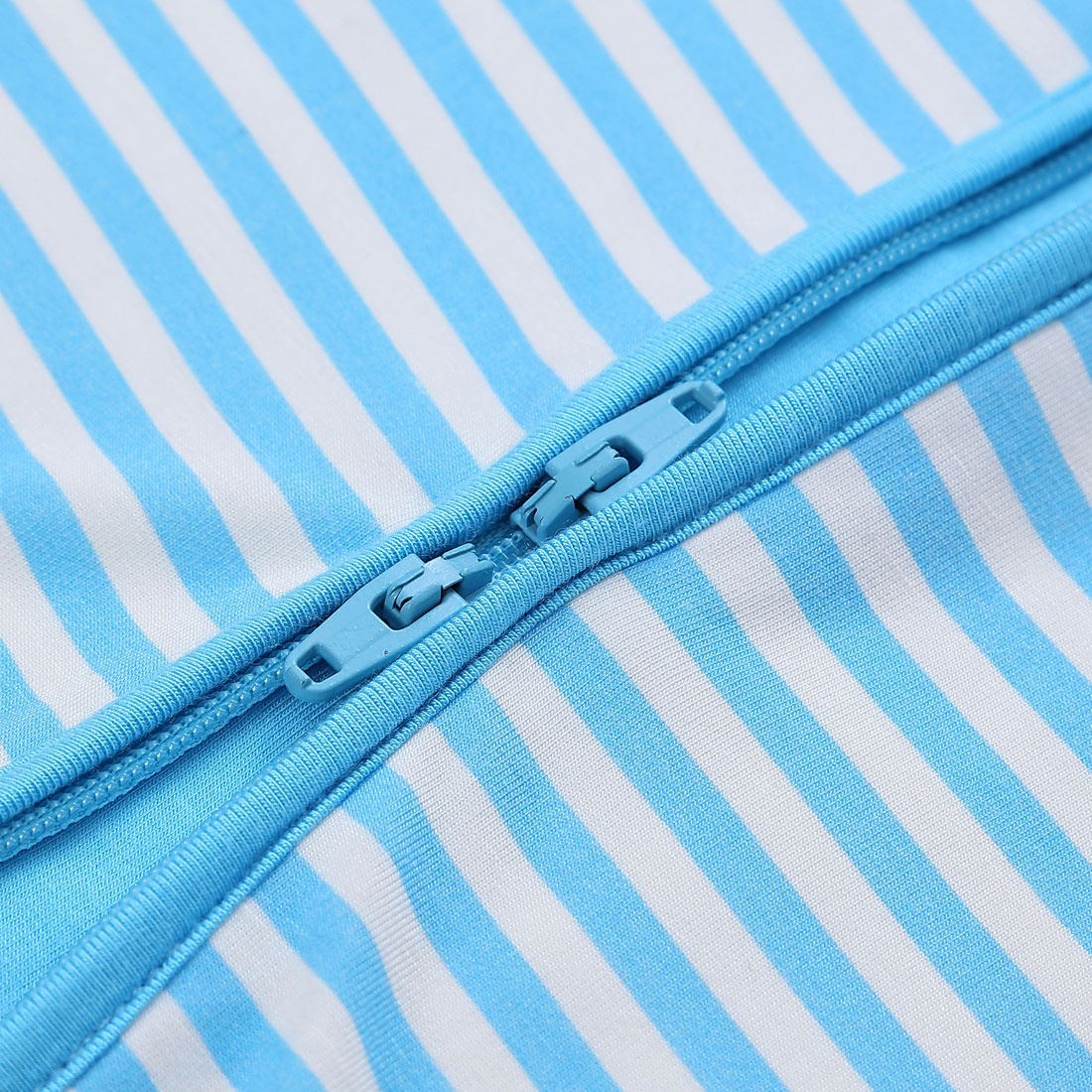 Zip Romper Pajamas Light Blue