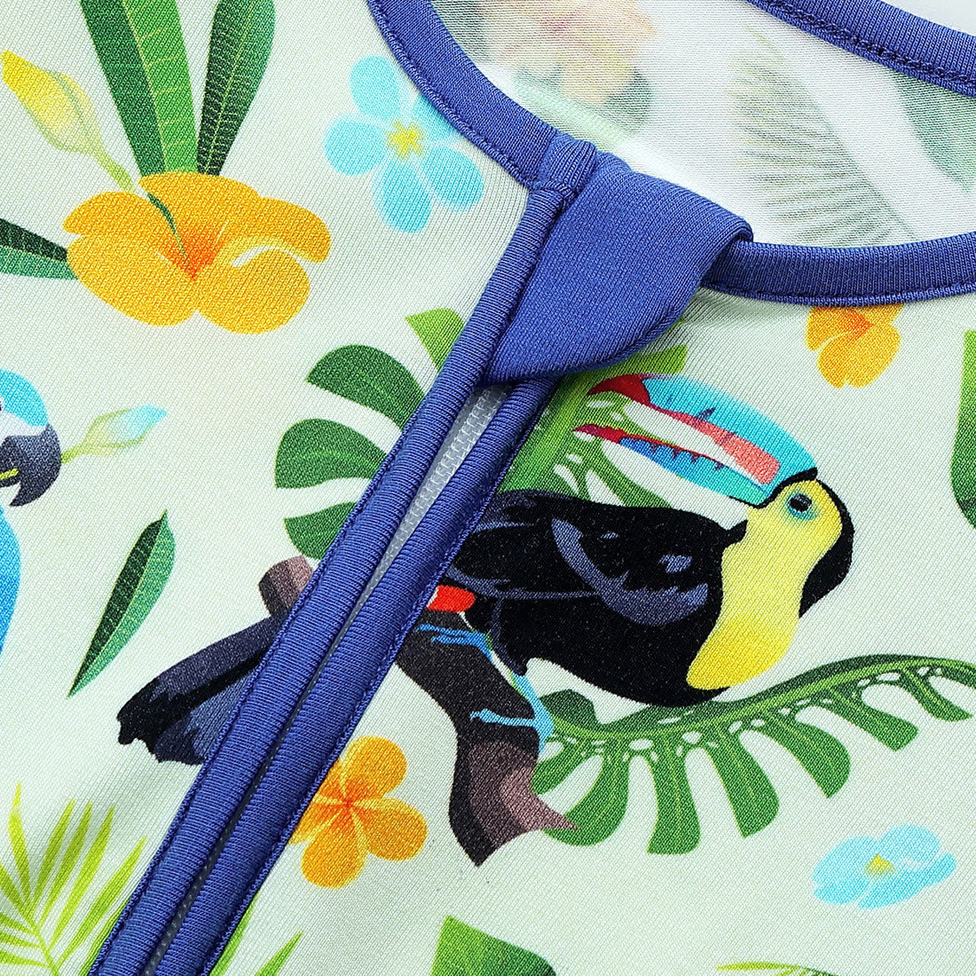 Zip Romper Pajamas Tropical