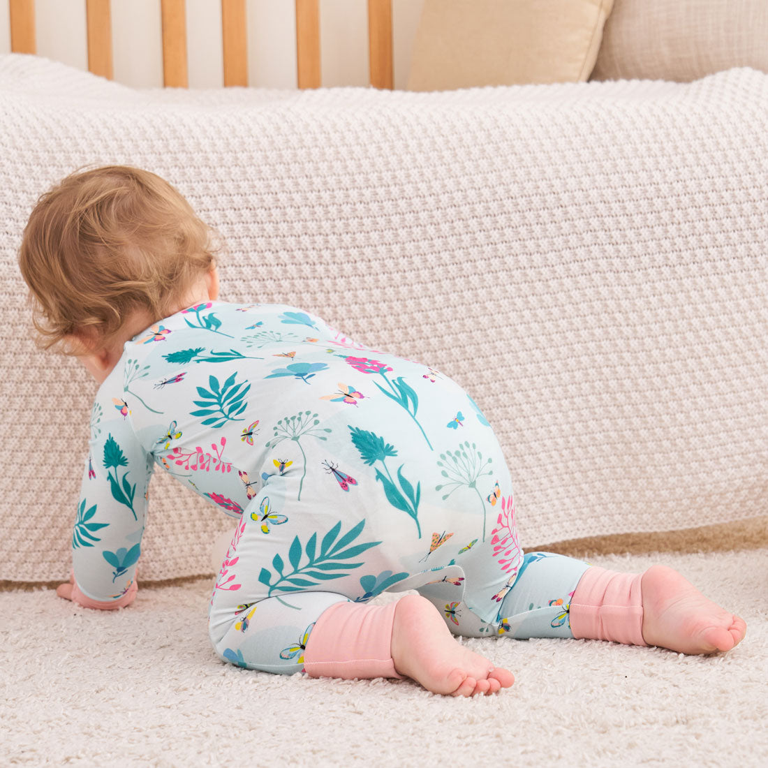 Zip Romper Pajamas Wild Flower