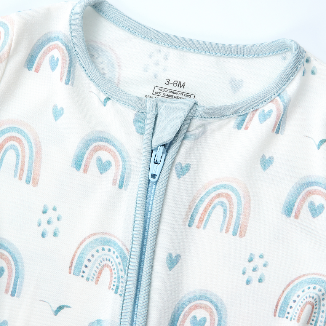 Zip Romper Pajamas Rainbow