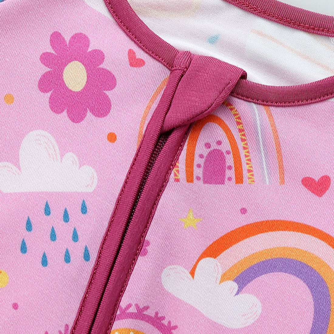 Zip Romper Pajamas Rainbow
