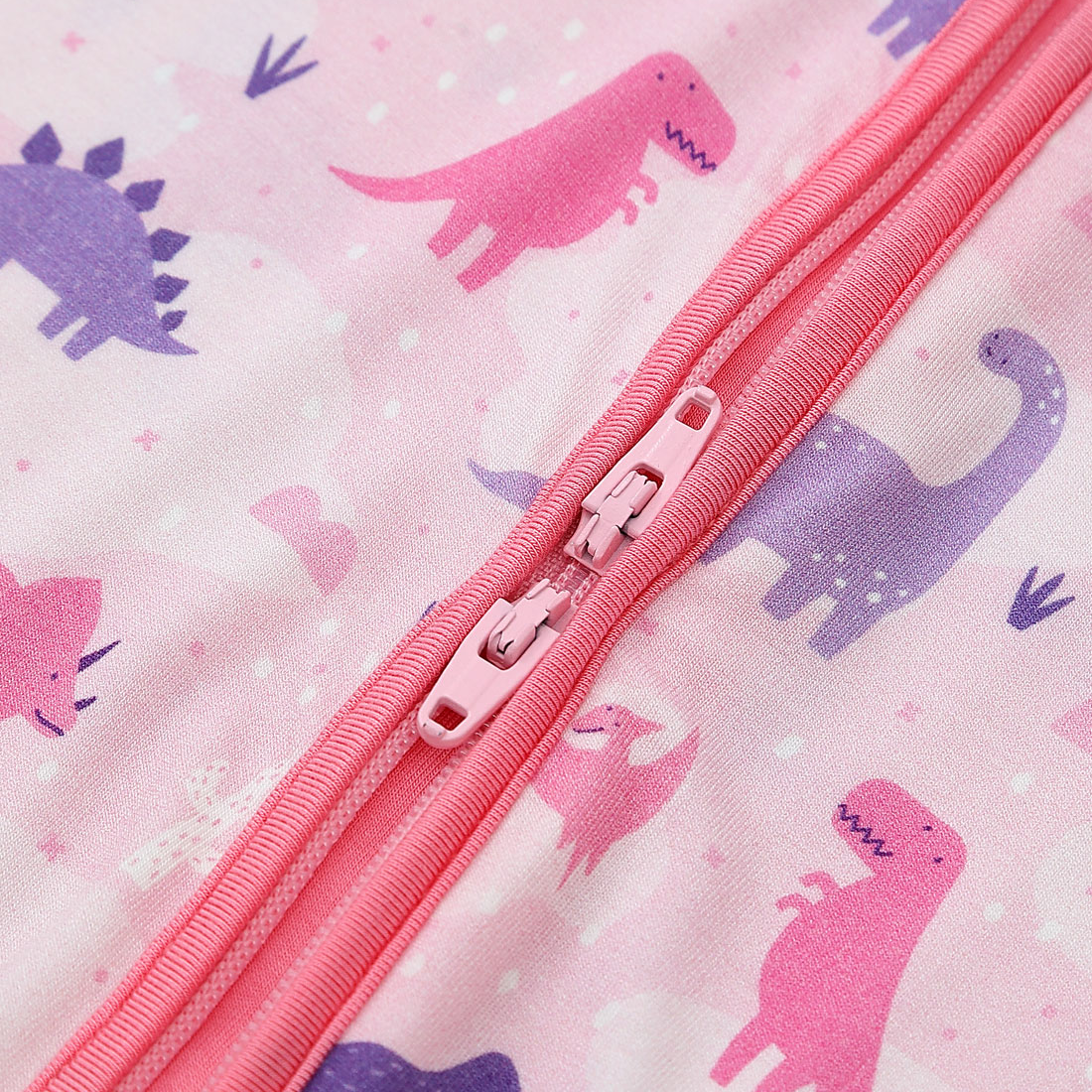 Zip Romper Pajamas Pink Dinosaur