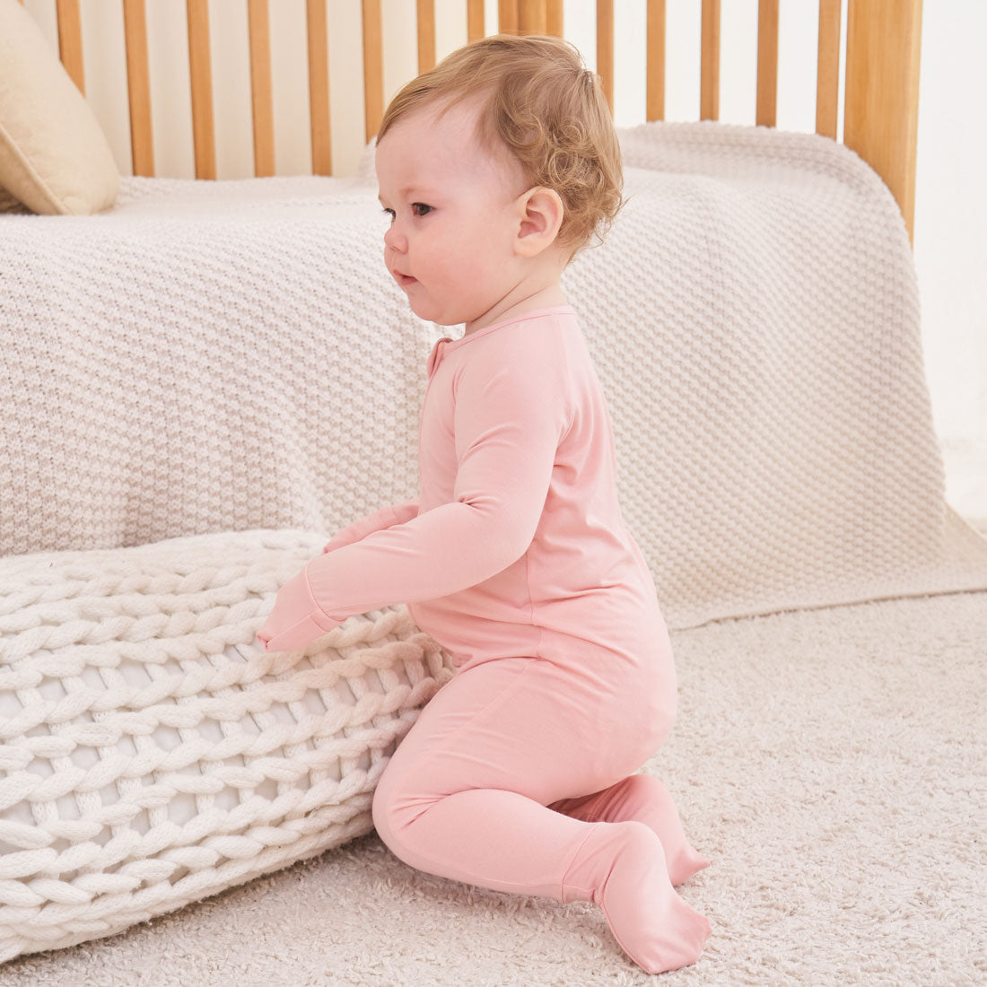 Zip Romper Pajamas Pink