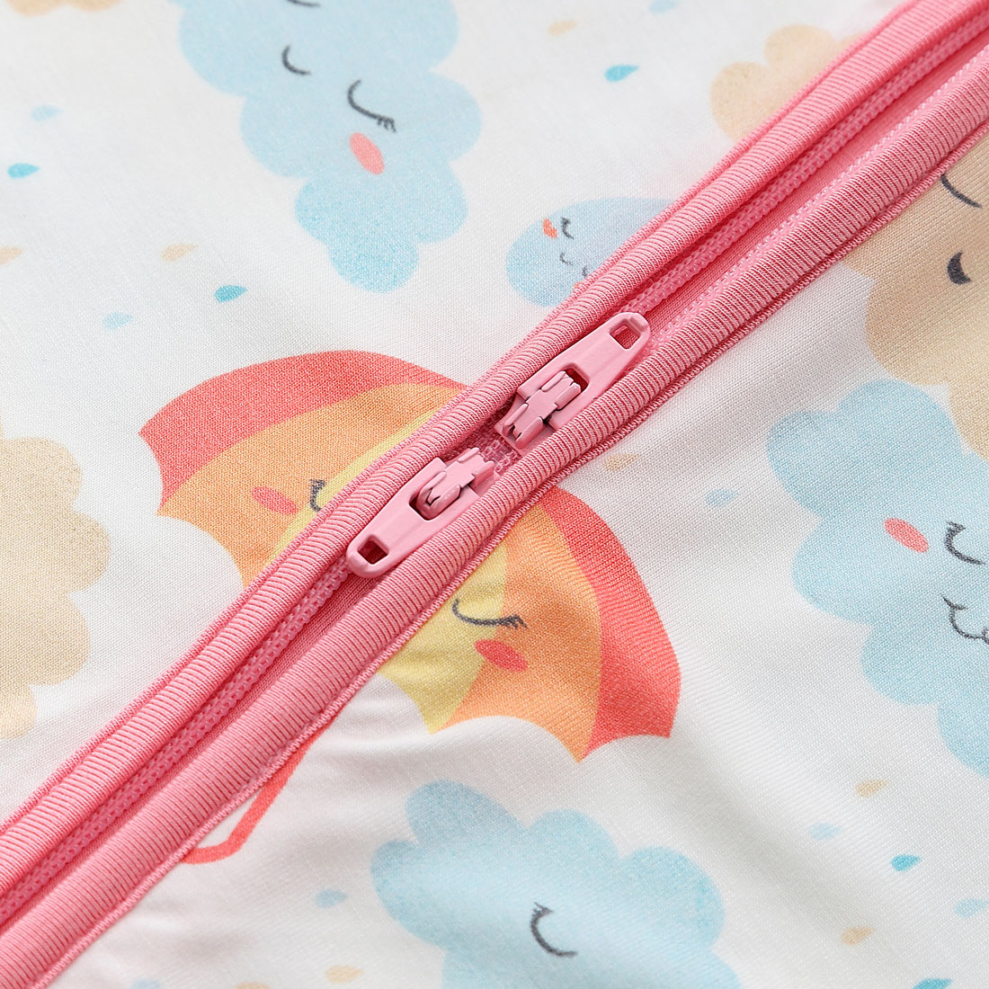 Zip Romper Pajamas Pink Rainbow