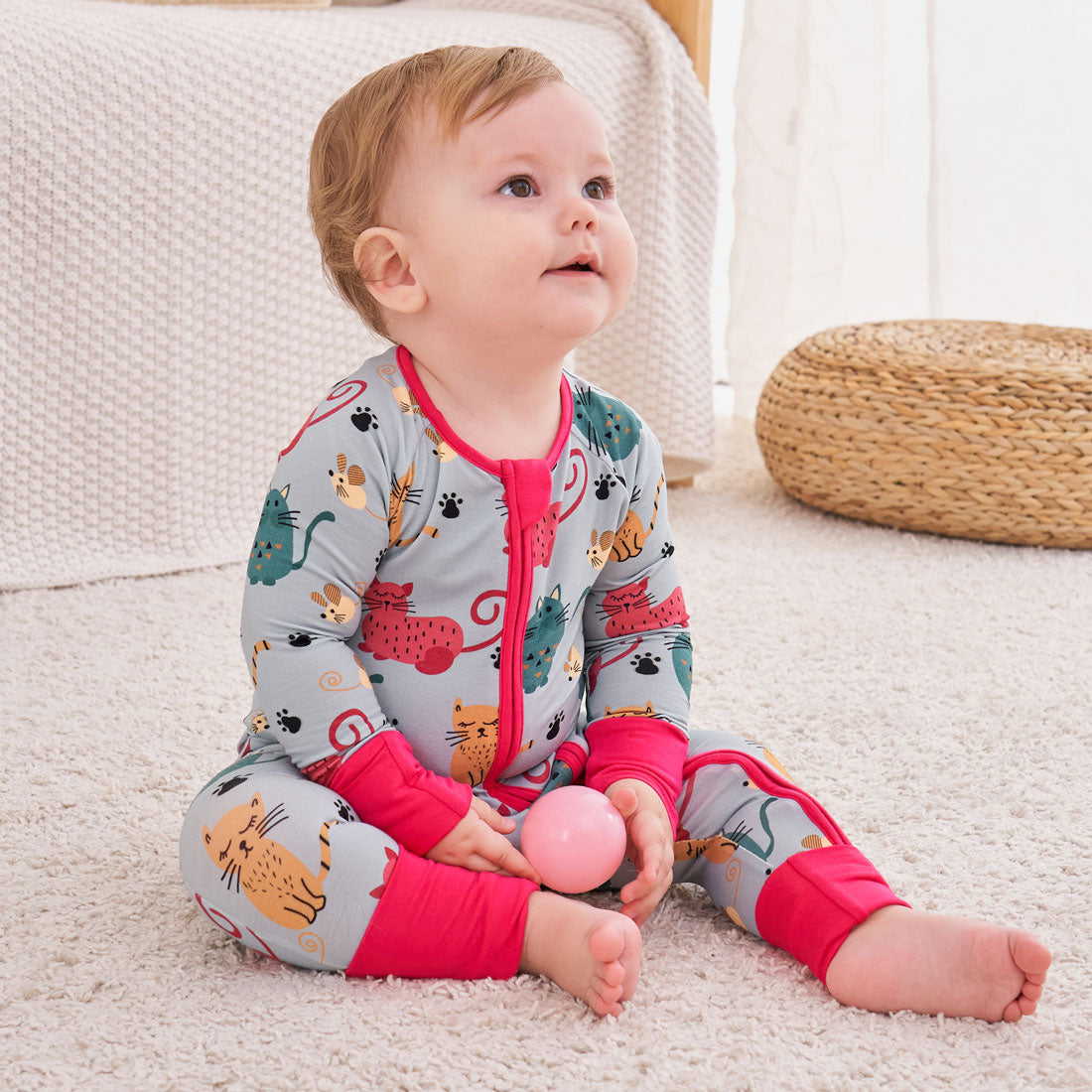 Zip Romper Pajamas Cats
