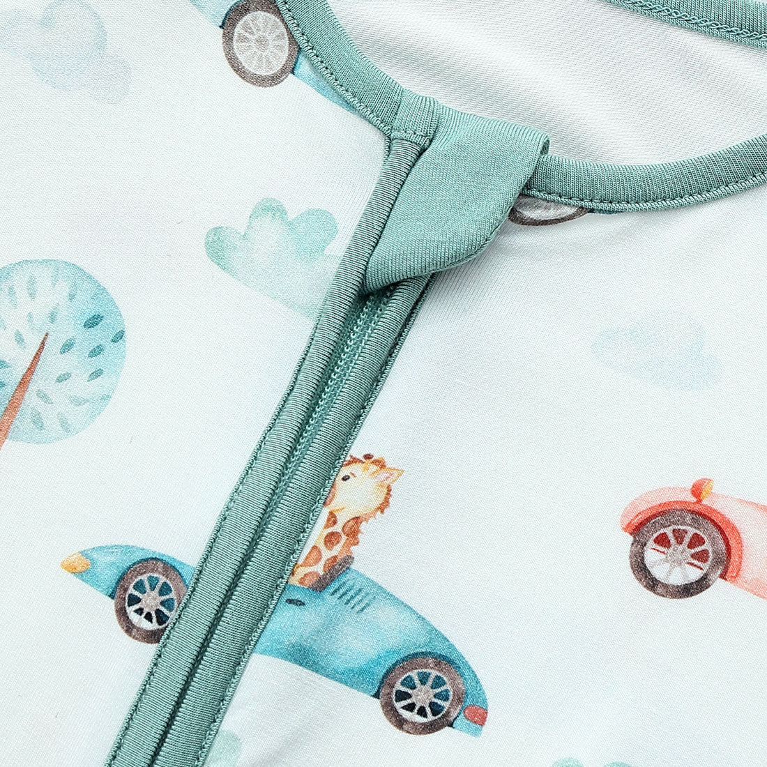 Zip Romper Pajamas Car
