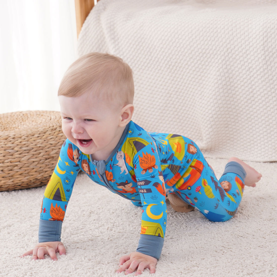 Zip Romper Pajamas Camp