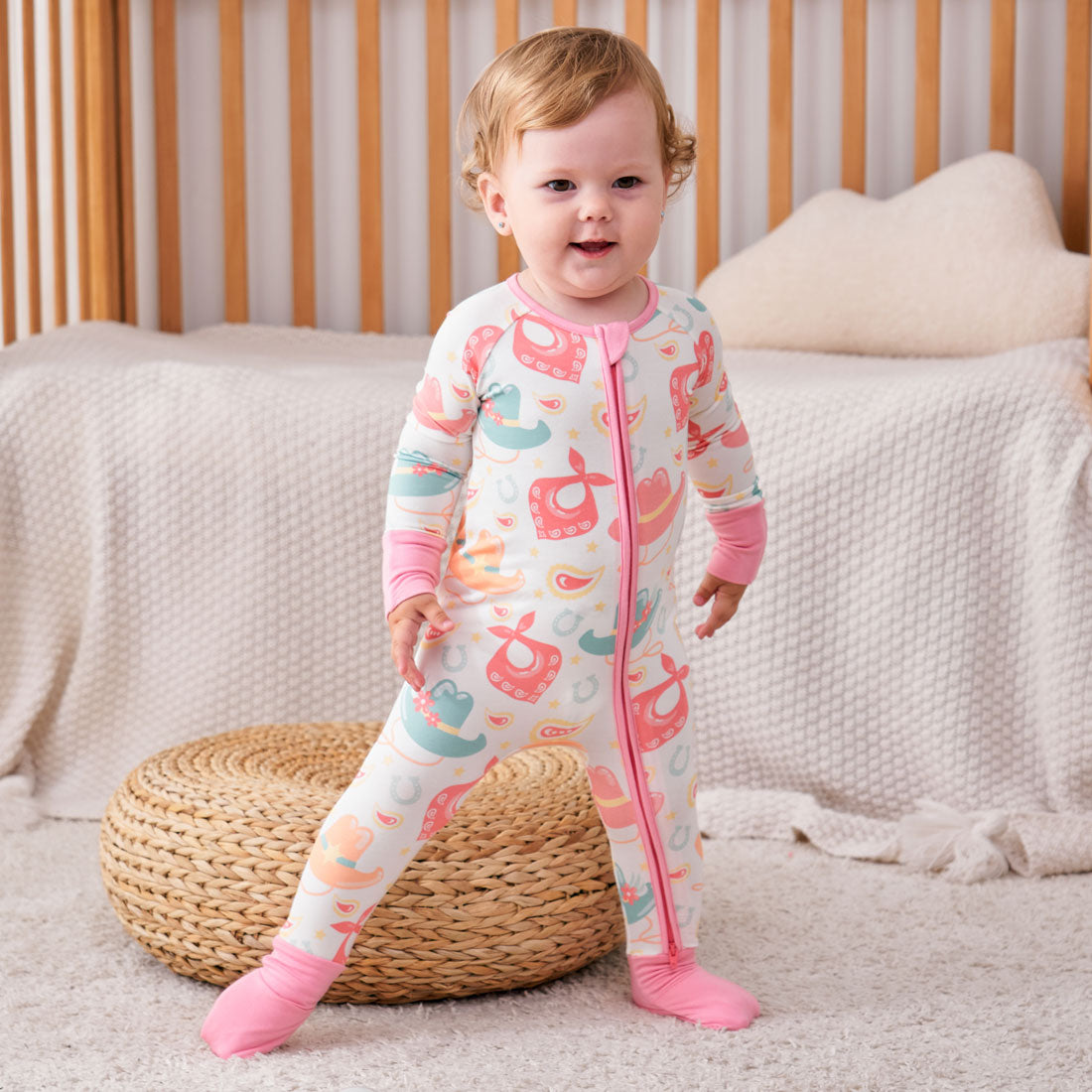 Zip Romper Pajamas Cowgirl