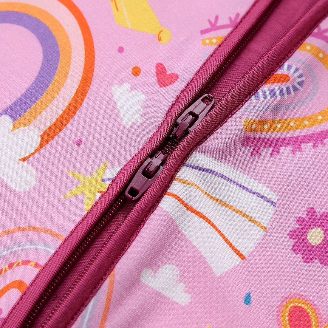 Zip Romper Pajamas Rainbow