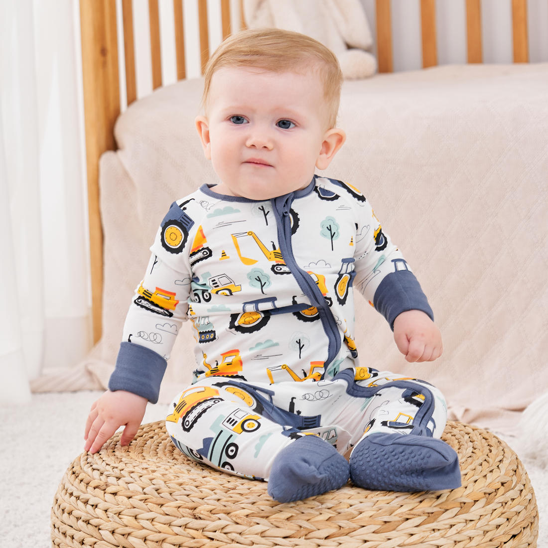 Zip Romper Pajamas Excavators