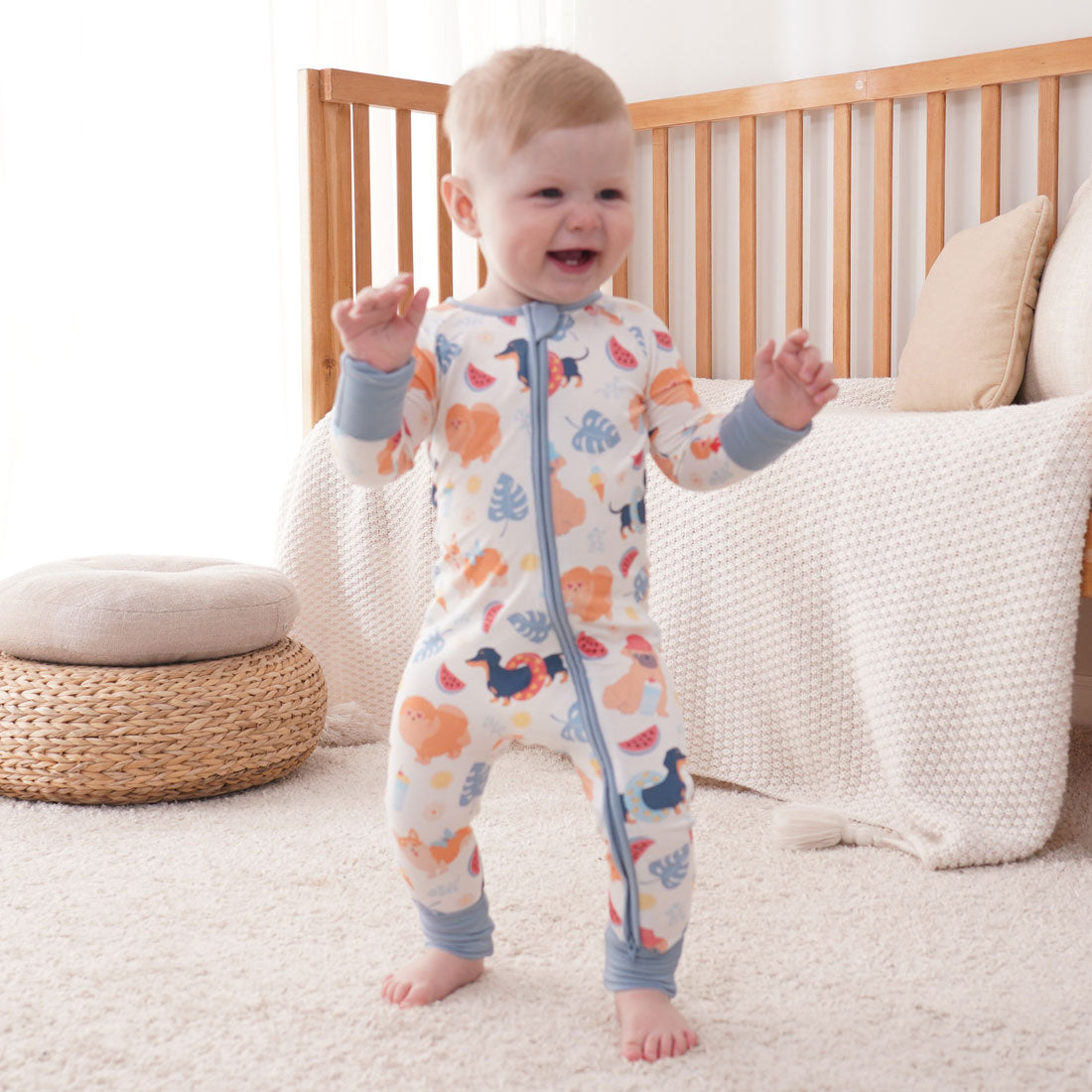 Zip Romper Pajamas Dogs