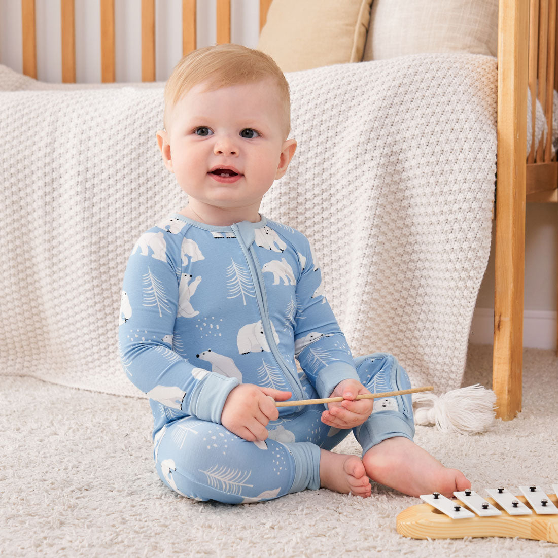 Zip Romper Pajamas Bear