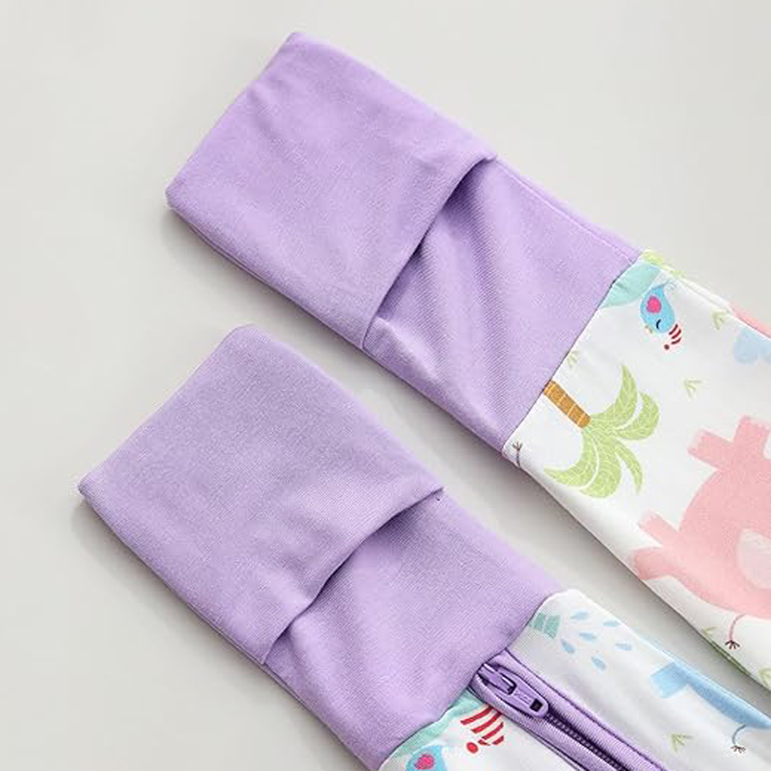 Zip Romper Pajamas Purple Elephant