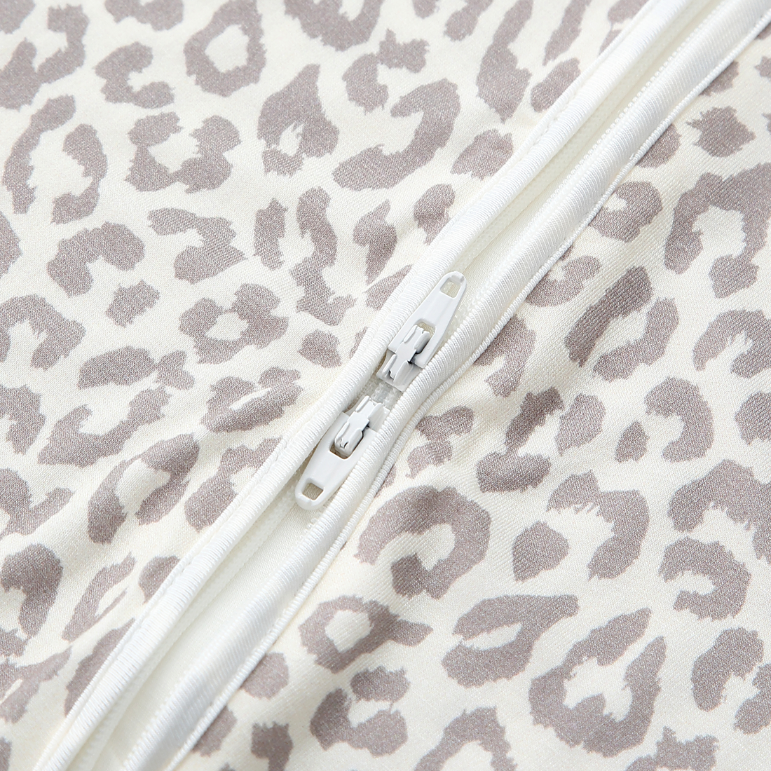 Zip Romper Pajamas Leopard