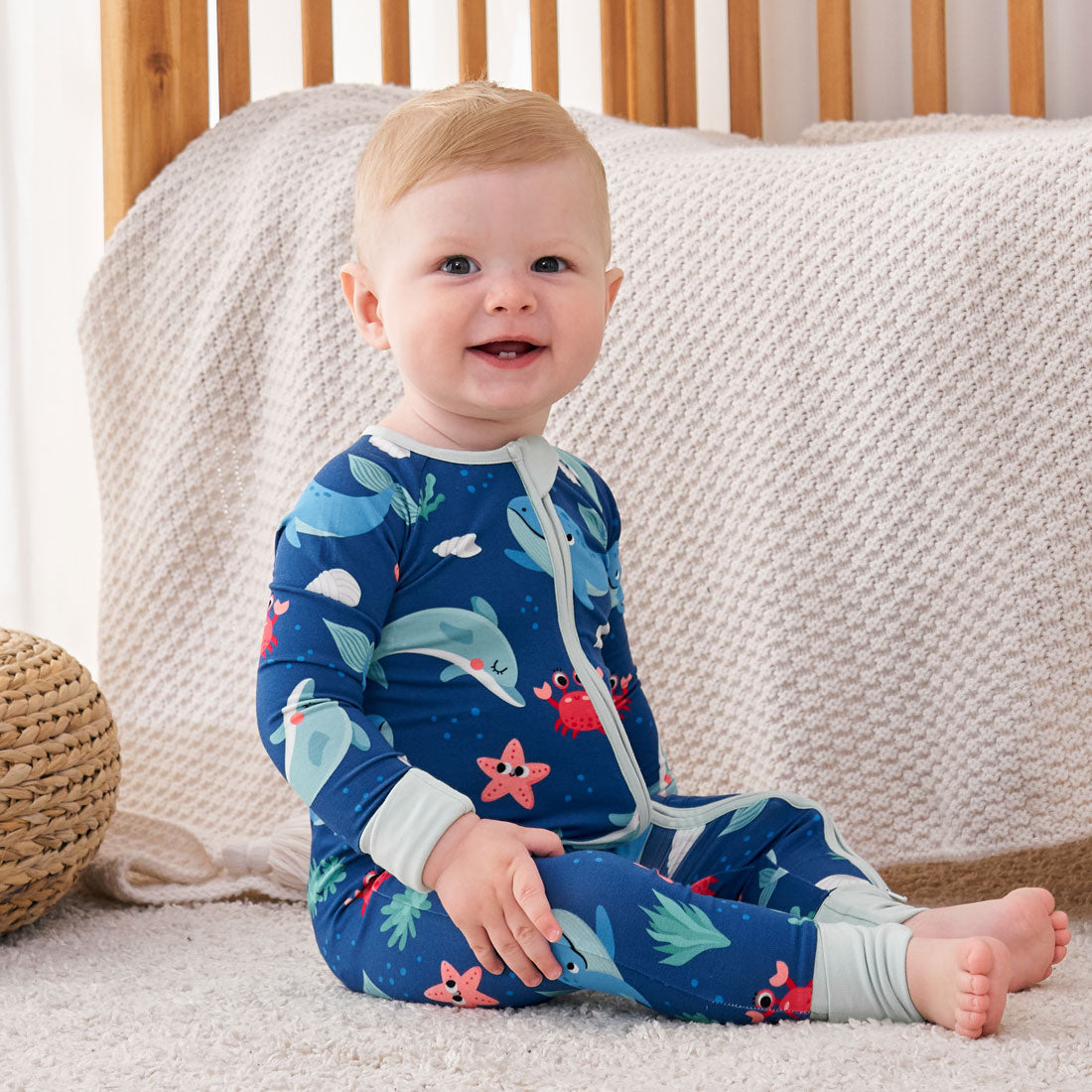 Zip Romper Pajamas Sea Creatures