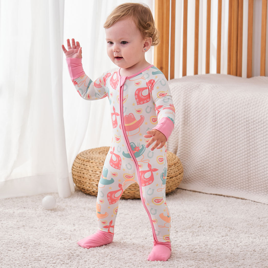 Zip Romper Pajamas Cowgirl