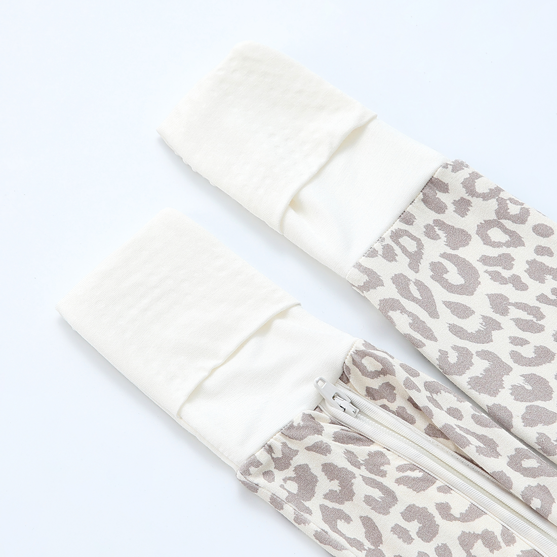 Zip Romper Pajamas Leopard
