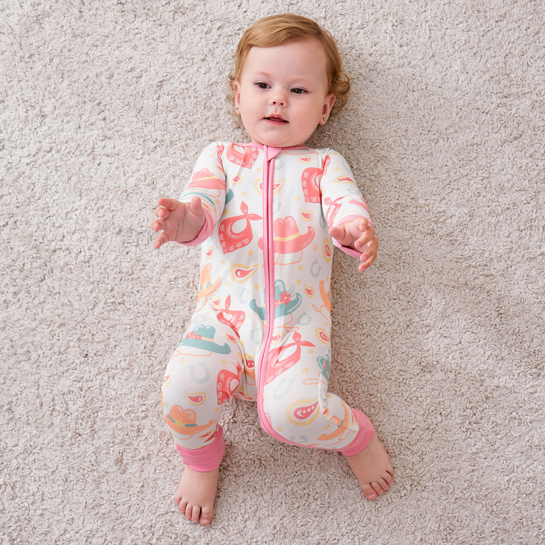 Zip Romper Pajamas Cowgirl