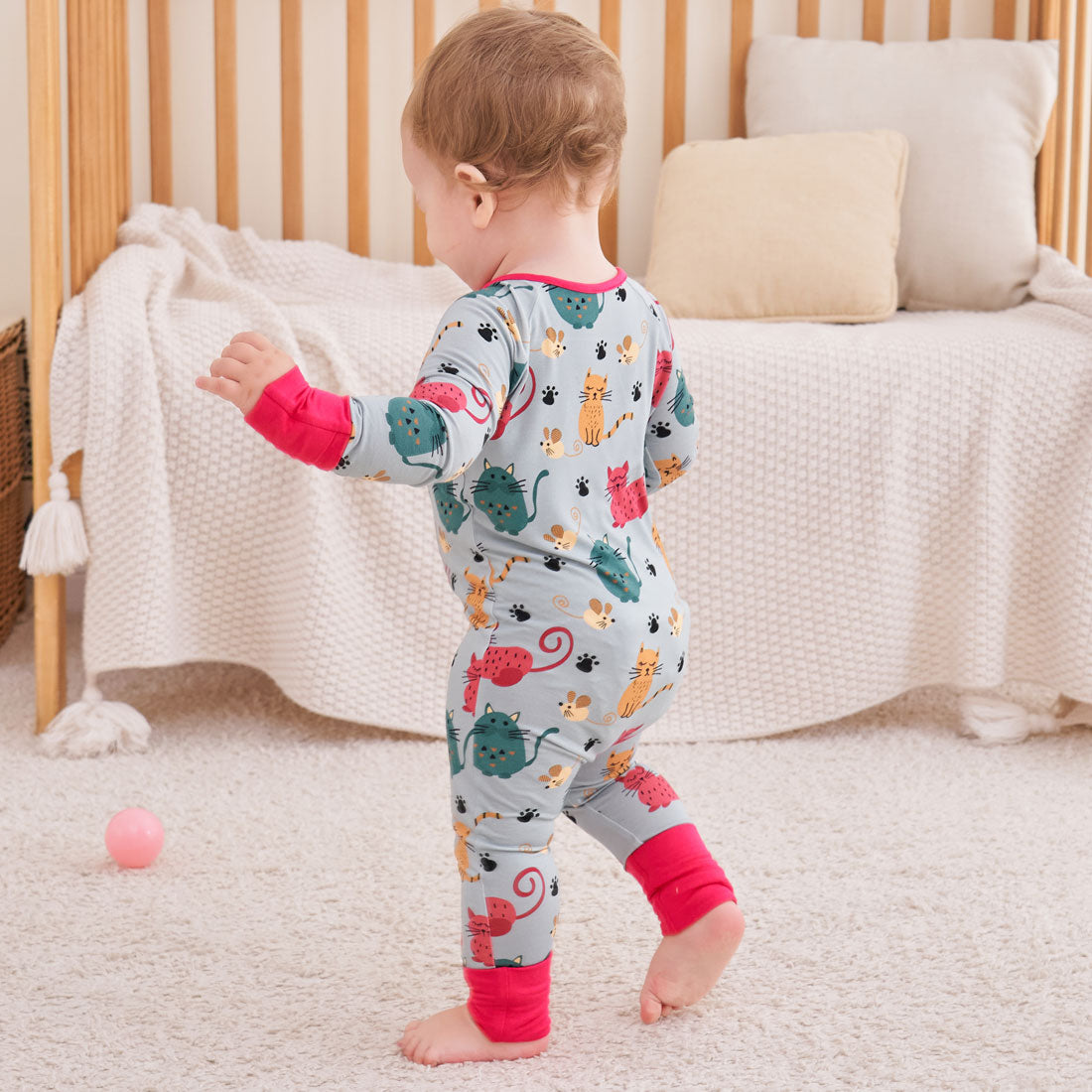 Zip Romper Pajamas Cats