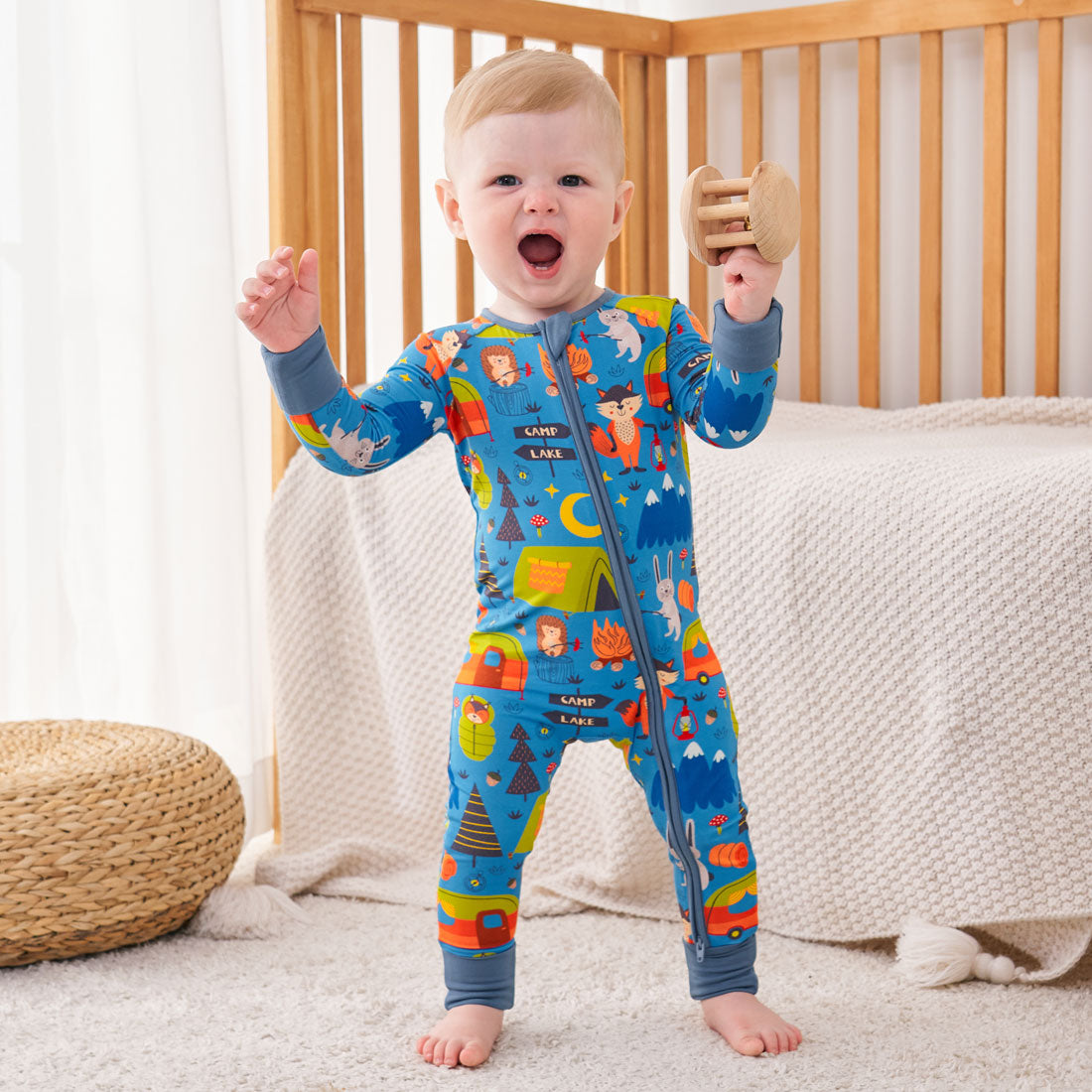 Zip Romper Pajamas Camp
