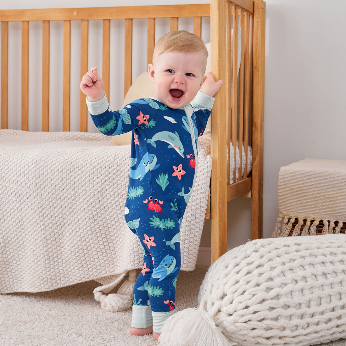 Zip Romper Pajamas Sea Creatures