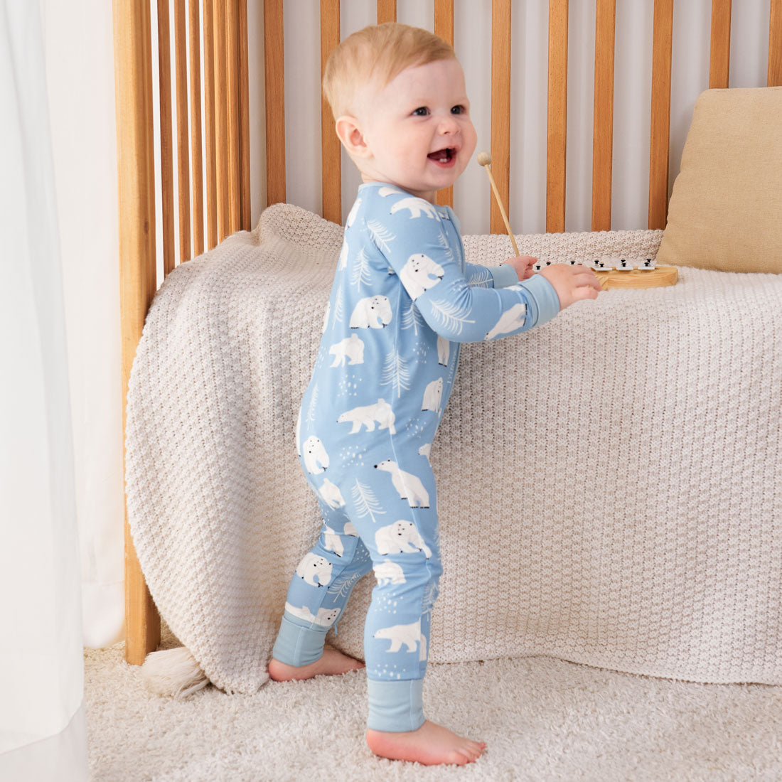 Zip Romper Pajamas Bear