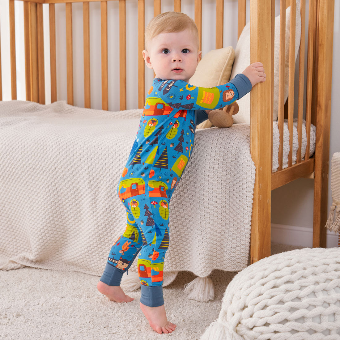 Zip Romper Pajamas Camp