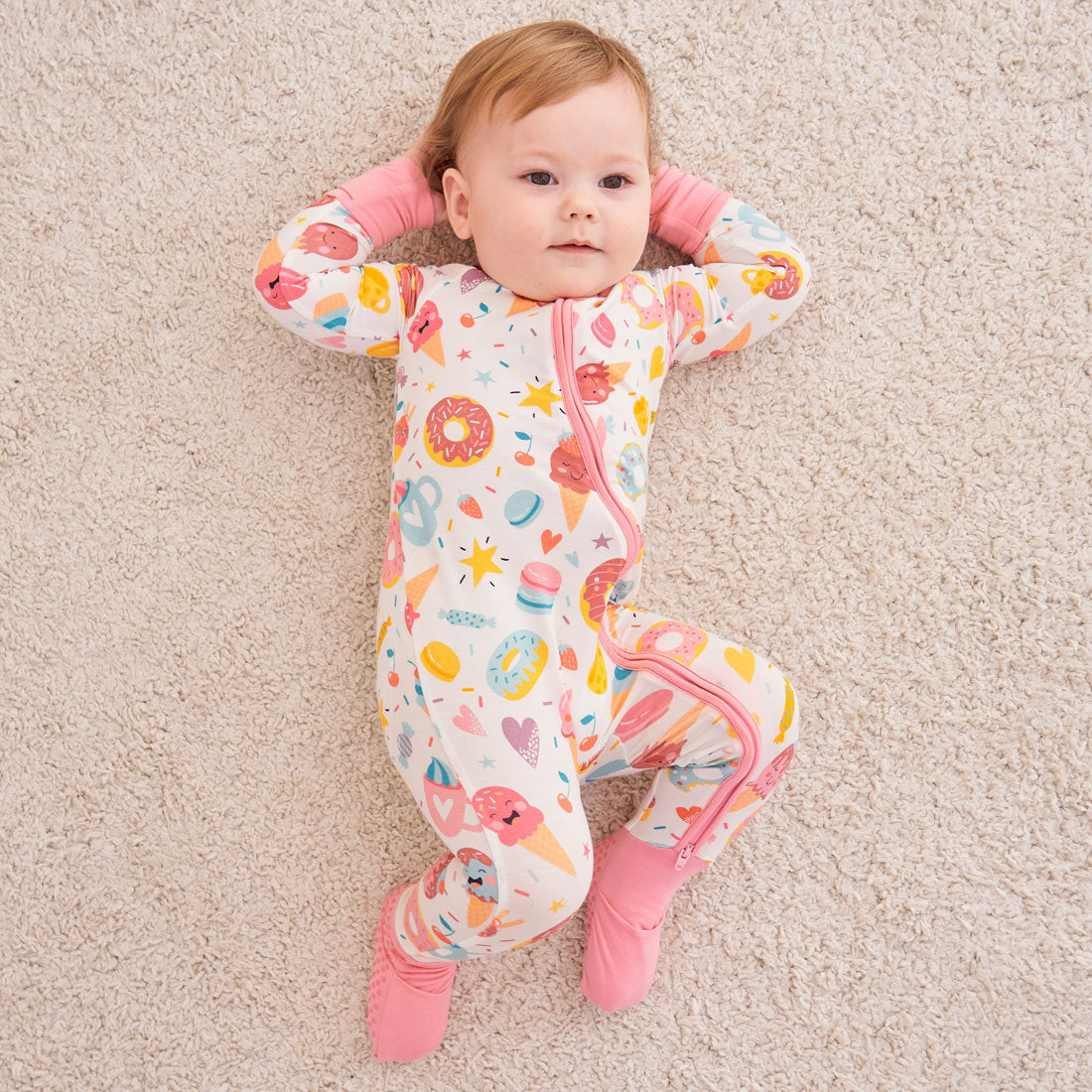 Zip Romper Pajamas Ice Cream
