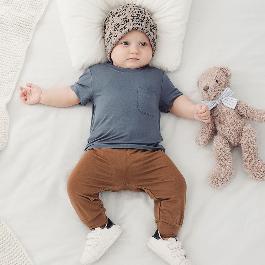 Baby Boys Girls Harem Pant Beige+Dusty Purple+Rust