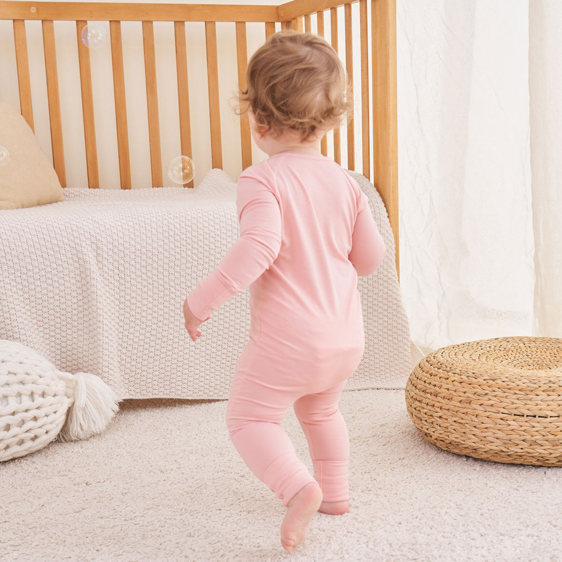 Zip Romper Pajamas Pink