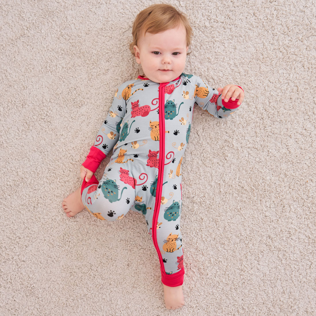 Zip Romper Pajamas Cats